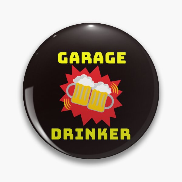 Item preview, Garage Drinker Clinking Beer Mugs Design designed and sold by Angela Mello.