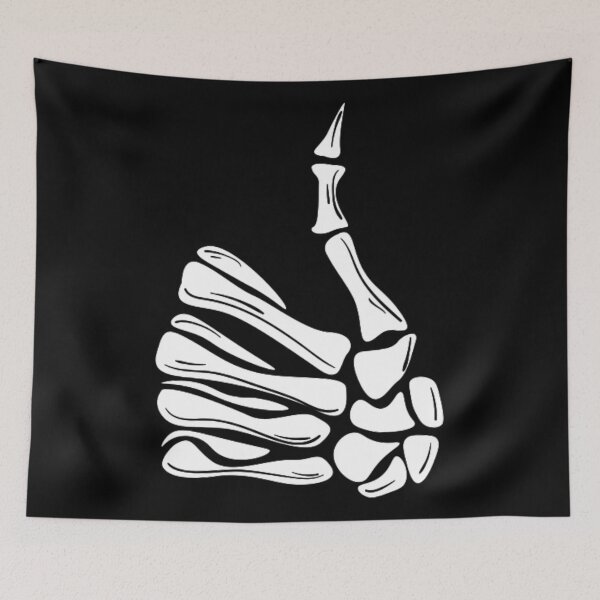 Item preview, Thumbs Up Skeleton Hand Sign in White designed and sold by BEyourself be.