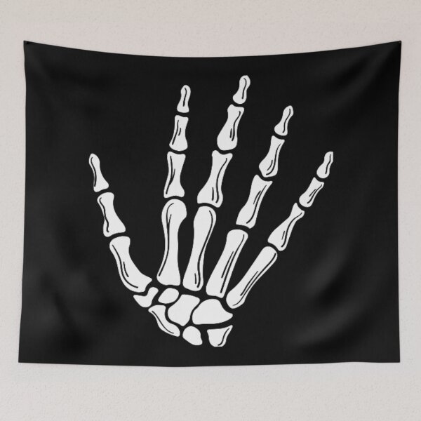 Item preview, Five Skeleton Hand Sign in White designed and sold by BEyourself be.