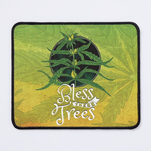Item preview, Bless these trees Rasta colors-Marijuana plant-Beautiful abstract cannabis-Stoner Art designed and sold by YomeHayin.