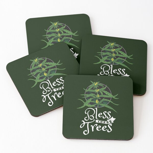 Item preview, Bless these trees Rasta colors-Marijuana plant-Beautiful abstract cannabis-Stoner Art designed and sold by YomeHayin.
