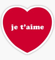 Je T'aime (I Love You) Sticker