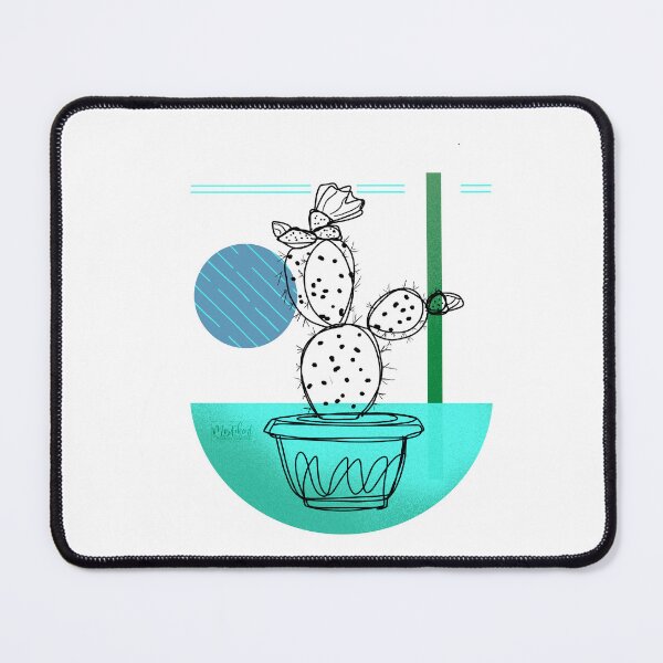 Item preview, Green blue cactus Line Art designed and sold by MoTekent.
