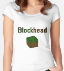 Blockhead voxel cube Women's Fitted Scoop T-Shirt