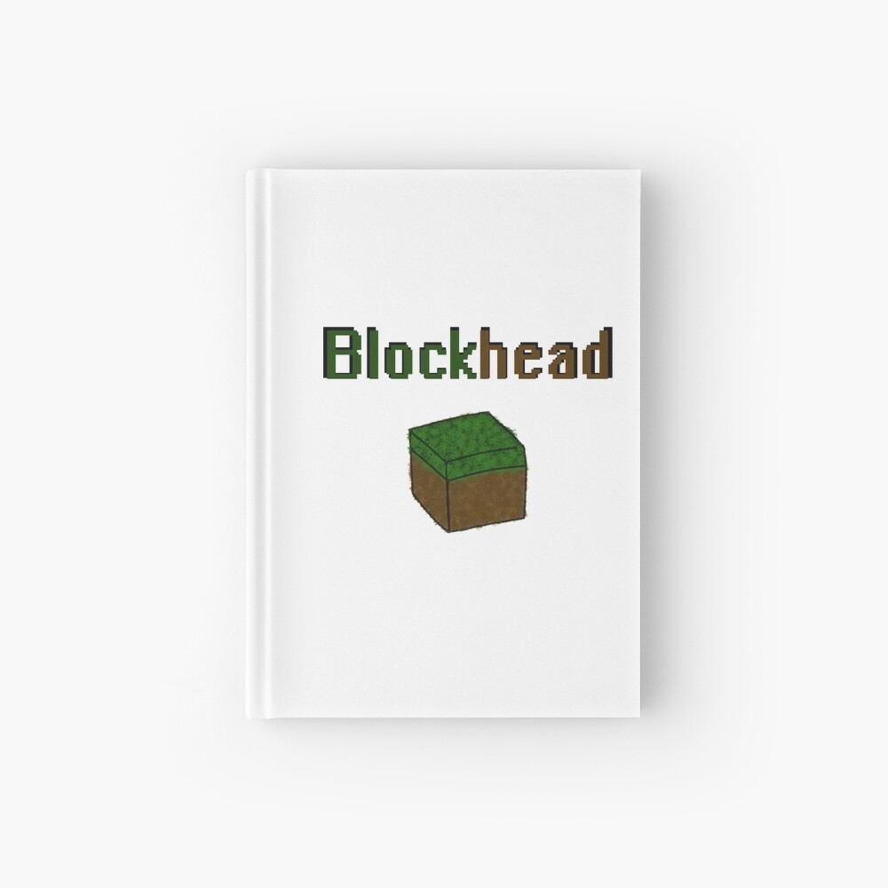 Blockhead Voxel Cube Hardcover Journal By Frogpie Redbubble - blockhead roblox