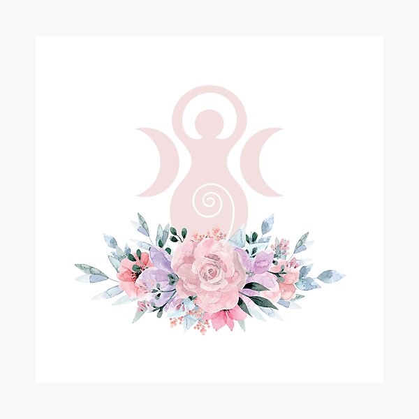 Spiral Goddess Triple Moon Photographic Print