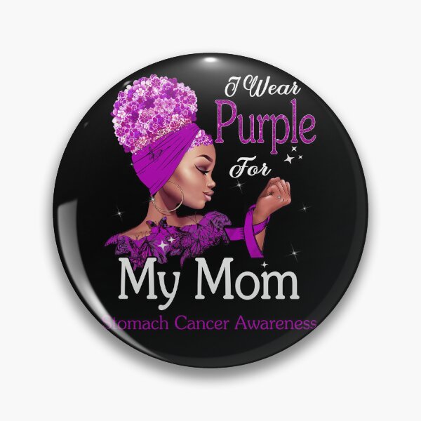 Item preview, Stomach Cancer Awareness Black Girl I Wear Purple For My Mom designed and sold by tenjun16.