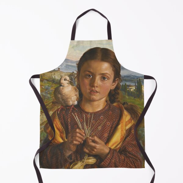 Item preview, Tuscan Girl Plaiting Straw | William Holman Hunt | 1869 Pre-Raphaelite Print designed and sold by CJET.