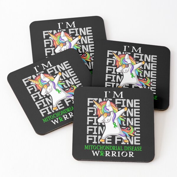 Item preview, Unicorn Mitochondrial Disease Warrior I'm Fine Mitochondrial Disease Awareness designed and sold by Hatjar.