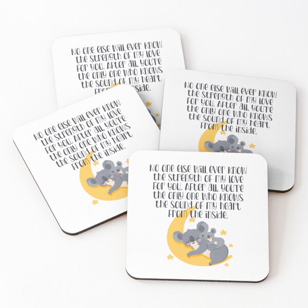 Item preview, Mother & Baby Koala Bears Inspirational Quote designed and sold by WildHoneyDesign.