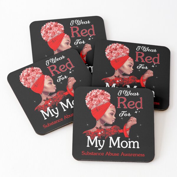 Item preview, Substance Abuse Awareness Black Girl I Wear Red For My Mom designed and sold by tenjun16.