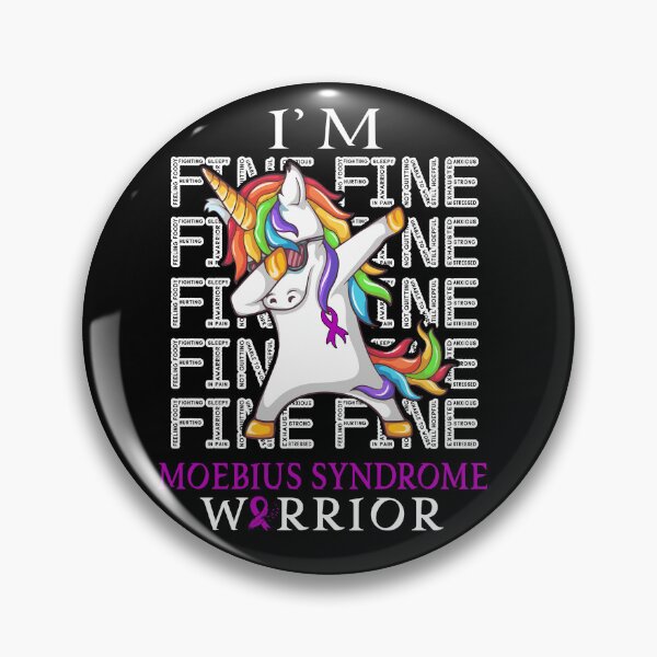 Item preview, Unicorn Moebius Syndrome Warrior I'm Fine Moebius Syndrome Awareness designed and sold by Hatjar.