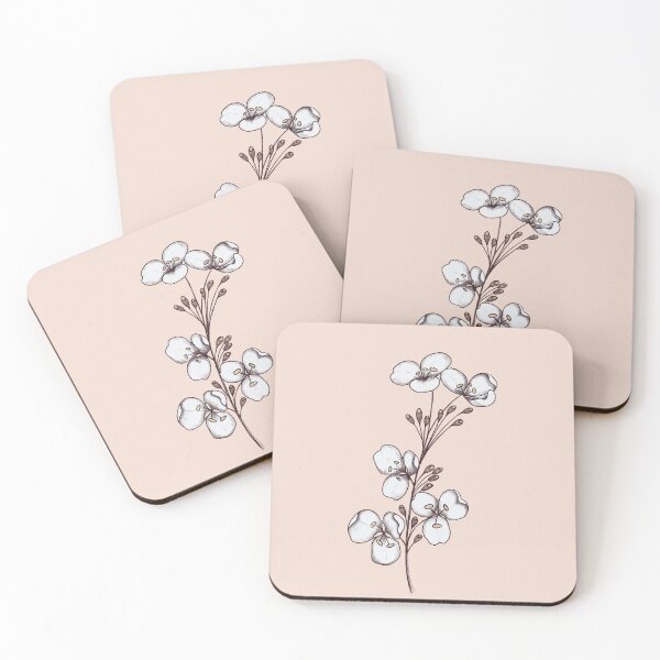 Artikelvorschau, Satinblumenillustration, rosarote Blumenillustration, botanische Zeichnung entworfen und verkauft von RoseMaryWP.