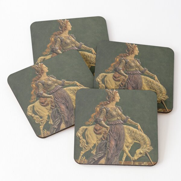 Item preview, La Dame à La Licorne/The Lady and the Unicorn | Armand Point | 1898 Pre-Raphaelite Art designed and sold by CJET.