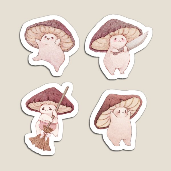 Item preview, Four Different Mushroom Moods designed and sold by Fairydrop.