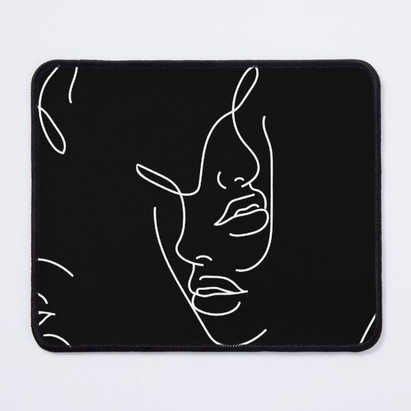 Item preview, black womens faces line drawings modern art hipster designed and sold by Gossip Rag.