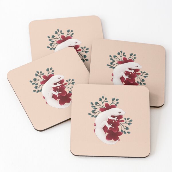 Item preview, Leopard Gecko, White Devil, and Frangipani Flowers designed and sold by anacecilia.