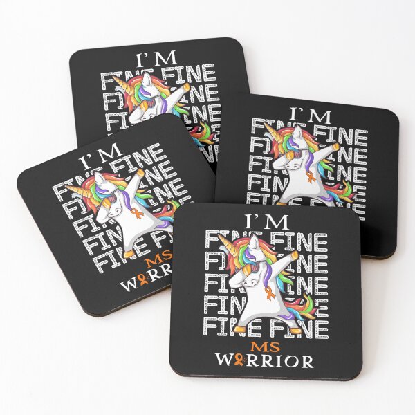 Item preview, Unicorn MS Warrior I'm Fine MS Awareness designed and sold by Hatjar.