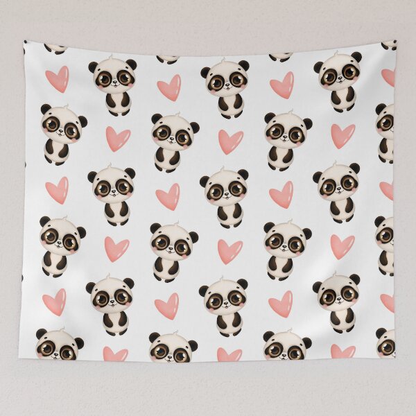 Item preview, a lonely panda | Cute Hearts Panda artwork designed and sold by LilysDesignShop.