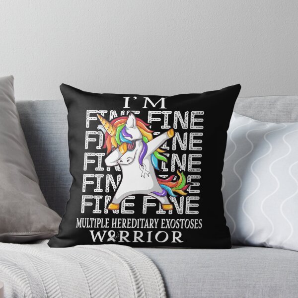 Item preview, Unicorn Multiple Hereditary Exostoses Warrior I'm Fine Multiple Hereditary Exostoses Awareness designed and sold by Hatjar.