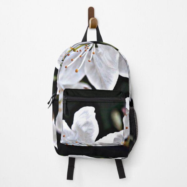 Item preview, White flowers on black background designed and sold by olena2552.