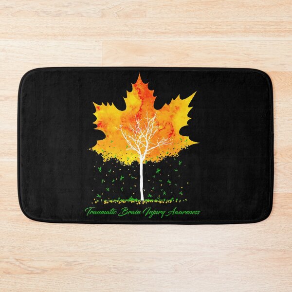 Item preview, Traumatic Brain Injury Awareness Maple Leaf Autumn Tree Orange Fall Leaves Season designed and sold by Sabfit.