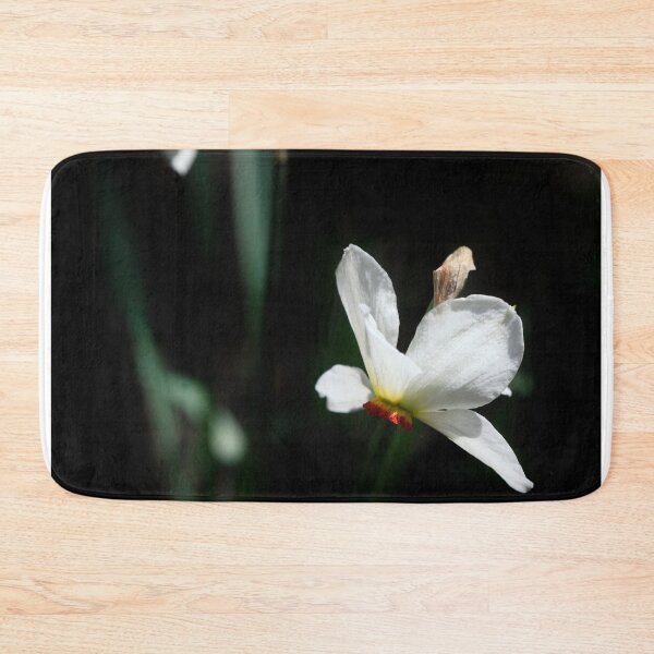 Item preview, White flowers on black background designed and sold by olena2552.