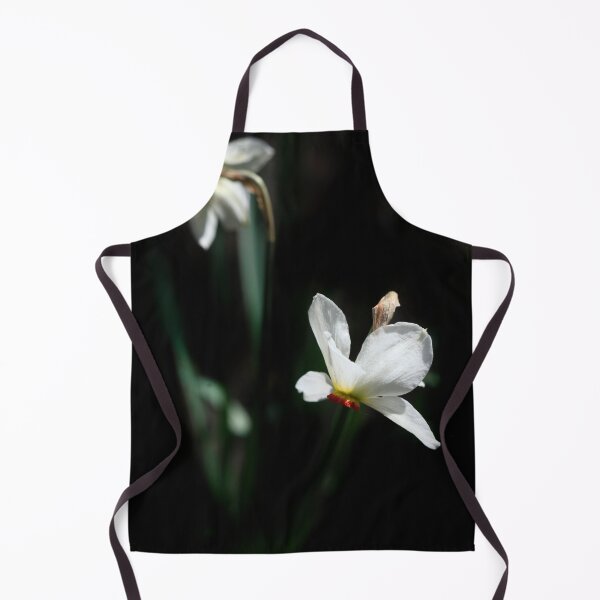 Item preview, White flowers on black background designed and sold by olena2552.