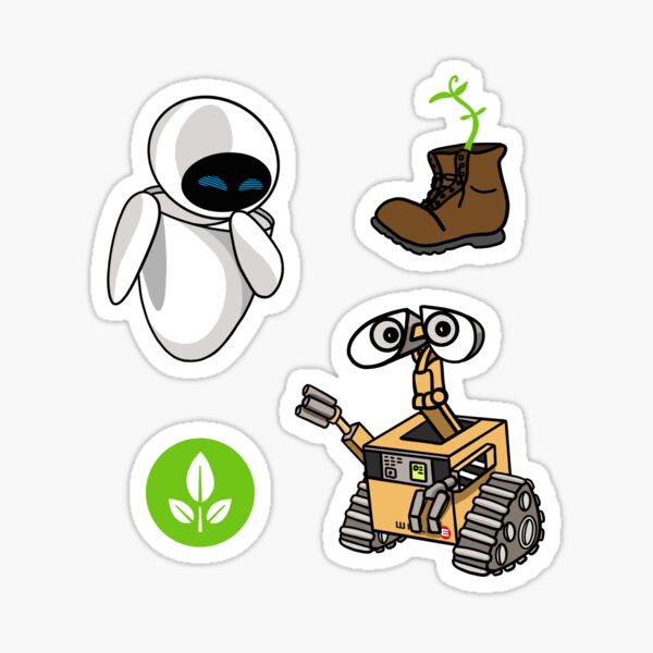 Wall e decal sticker for Robot Vacuum cleaner. Funny stickers svg.