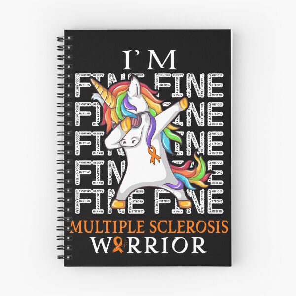 Item preview, Unicorn Multiple Sclerosis Warrior I'm Fine Multiple Sclerosis Awareness designed and sold by Hatjar.