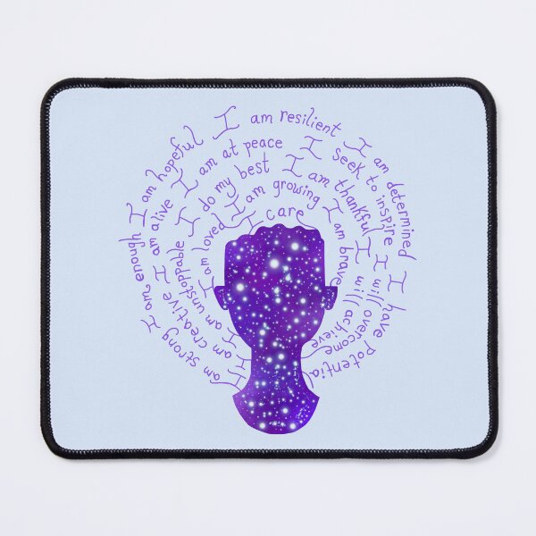 Item preview, Night Galaxy Positive Mantras Female Silhouette designed and sold by Deborah Camp.