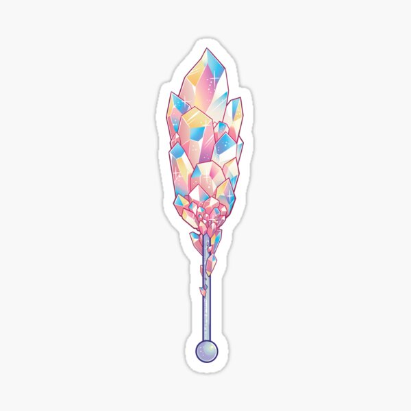 Rainbow Aura Quartze Rock Candy Sticker