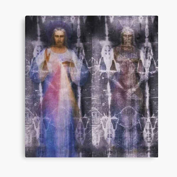 Shroud Of Turin Jesus Christ Face Divine Mercy Canvas Print For Sale By Admg Redbubble