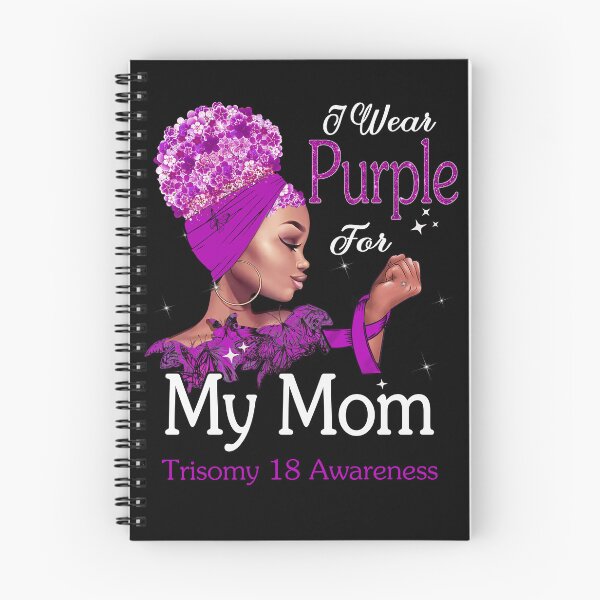 Item preview, Trisomy 18 Awareness Black Girl I Wear Purple For My Mom designed and sold by tenjun16.