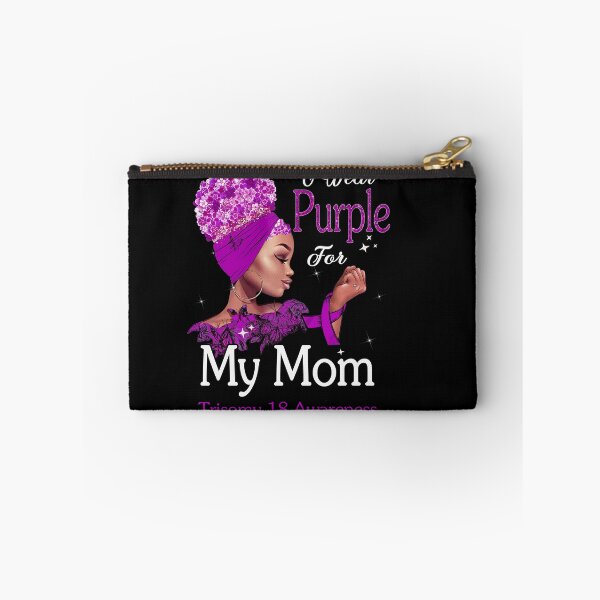 Item preview, Trisomy 18 Awareness Black Girl I Wear Purple For My Mom designed and sold by tenjun16.