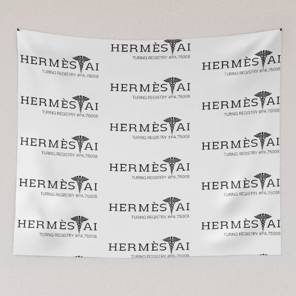 Item preview, HERMÈS AI - Black (William Gibson t-shirt Agency) (AI t-shirt) designed and sold by Gibson Futures.