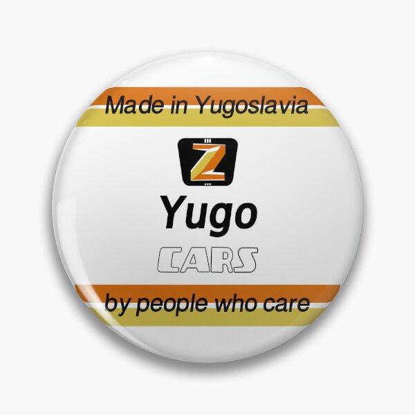 Item preview, 'Made in Yugoslvia by people who care' - Vintage 'Yugo Cars' mug design designed and sold by Dark Enterprises.