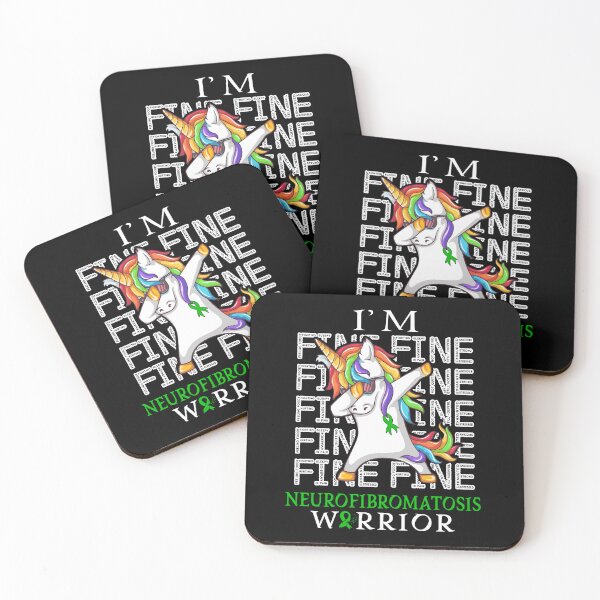 Item preview, Unicorn Neurofibromatosis Warrior I'm Fine Neurofibromatosis Awareness designed and sold by Hatjar.