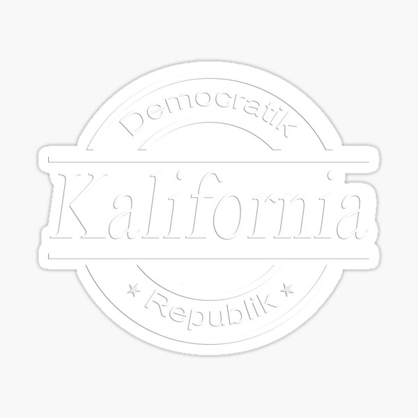 Democratik Republik of Kalifornia Sticker