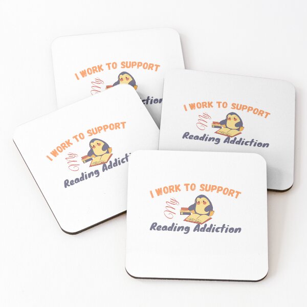 Item preview,  I work to support my Reading Addiction designed and sold by yassminishop.