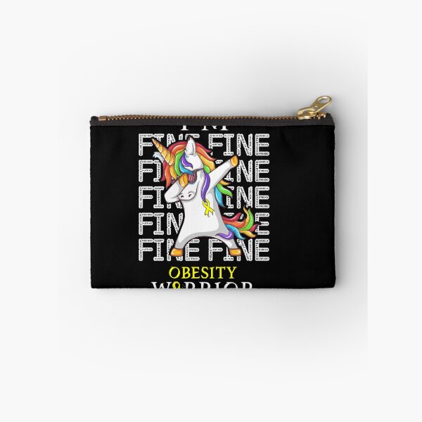 Item preview, Unicorn Obesity Warrior I'm Fine Obesity Awareness designed and sold by Hatjar.