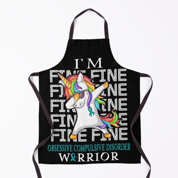 Item preview, Unicorn Obsessive Compulsive Disorder Warrior I'm Fine Obsessive Compulsive Disorder Awareness designed and sold by Hatjar.