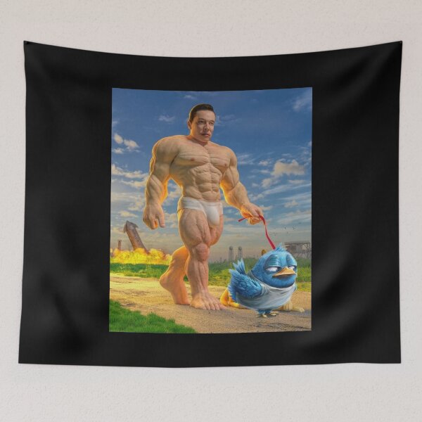 Item preview, Elon Musk And His Pet  Twitter designed and sold by RNDR.