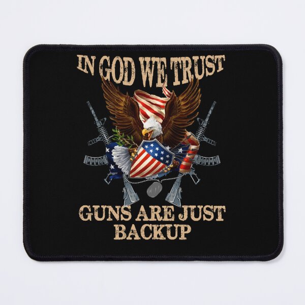 Item preview, In God We Trust The Guns Are Just Backup Christian Veteran designed and sold by Dressed For  Duty.