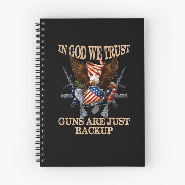 Item preview, In God We Trust The Guns Are Just Backup Christian Veteran designed and sold by Dressed For  Duty.