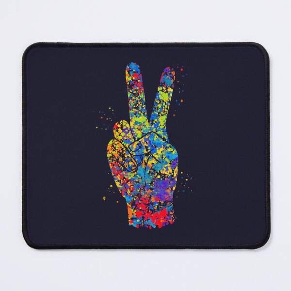 Item preview, Colorful Hand Peace Sign - Color Splashed Hand Sign designed and sold by molamode.
