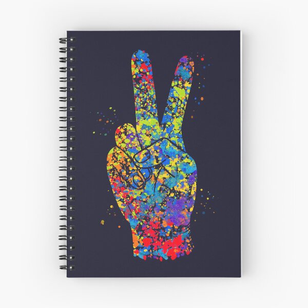Item preview, Colorful Hand Peace Sign - Color Splashed Hand Sign designed and sold by molamode.