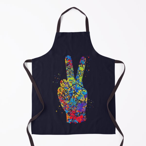 Item preview, Colorful Hand Peace Sign - Color Splashed Hand Sign designed and sold by molamode.