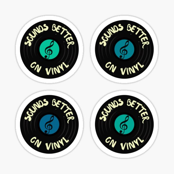 "Sounds Better on Vinyl Records Pack" Sticker by bloodyL Redbubble