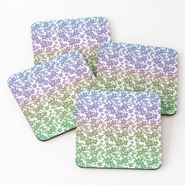 Item preview, Floral Rainbow Gradient on White designed and sold by artofnicolee.